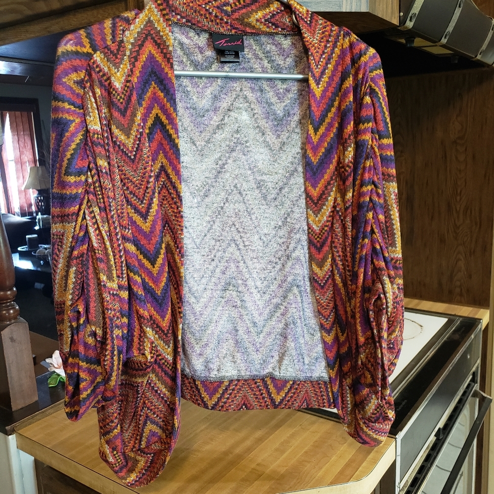 Torrid multicolor open sweater size 4